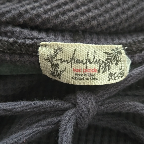 FREE PEOPLE INTIMATELY GRAY WAFFLE SET. SIZE LG & XL - Picture 6 of 7